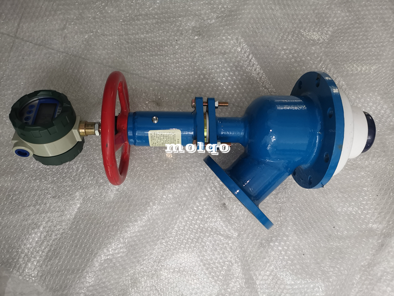 上展式測溫搪瓷放料閥帶數顯儀表